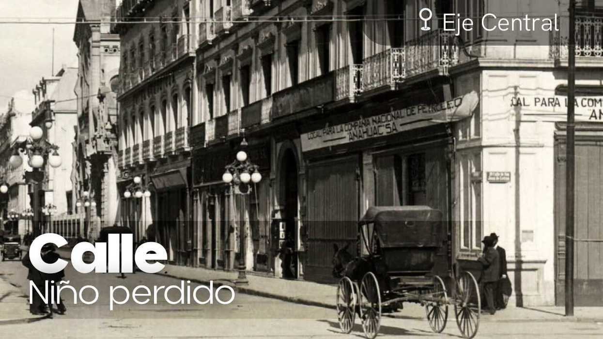 Recreación de una antigua calle de la Ciudad de México relacionada con la leyenda del Niño Perdido