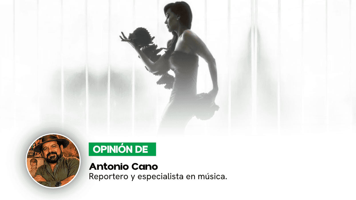 Silhouetted woman holding flowers; opinion piece by Antonio Cano, music reporter.