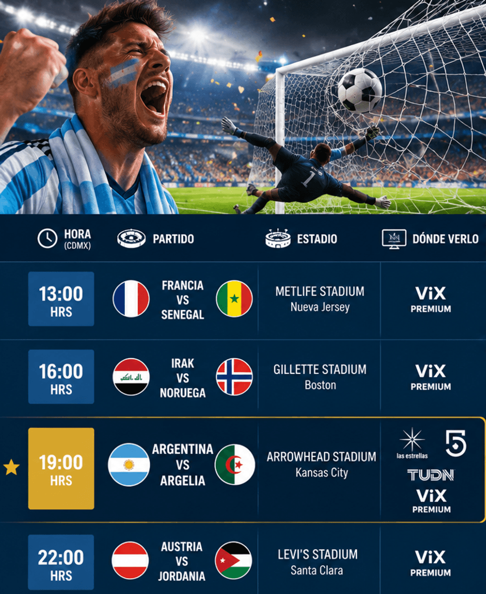 Soccer match schedule with player and goal scene background.