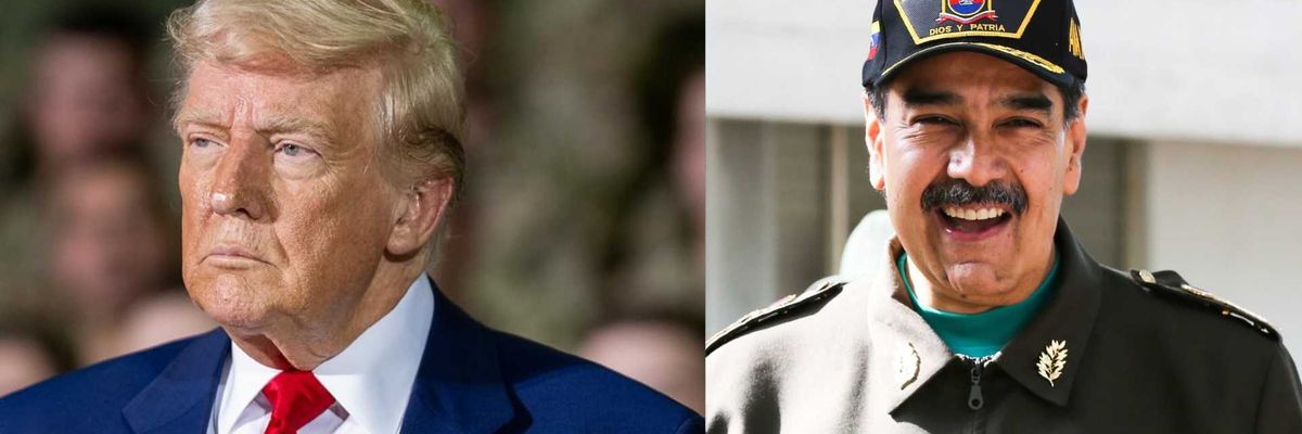 Two men, one in a suit, the other in military attire, side by side in separate images.