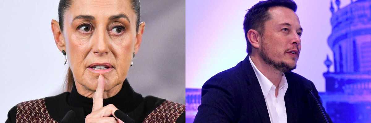 Two people at press conferences, each speaking into microphones.