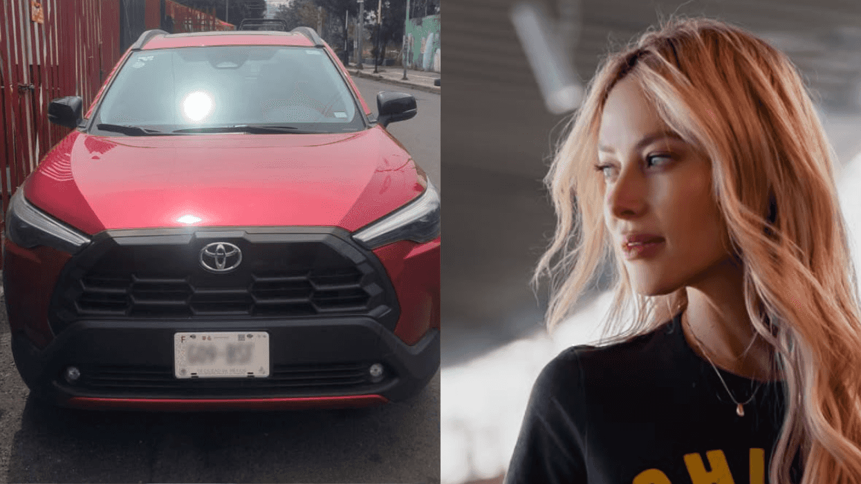 Vanessa Huppenkothen y la camioneta localizada por la SSC tras la denuncia de la conductora